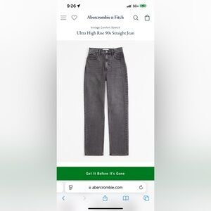 Abercrombie ‘90’s Slim Straight Ultra High Rise